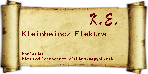 Kleinheincz Elektra névjegykártya